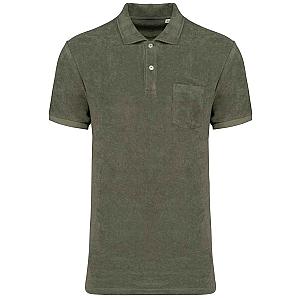 Native Spirit Terry Towel Polo Shirt - Organic Khaki