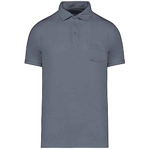 Native Spirit Terry Towel Polo Shirt - Mineral Grey