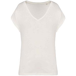 Native Spirit Ladies Oversized V Neck T-Shirt - Ivory