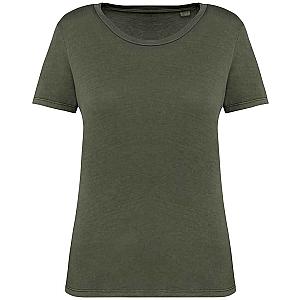 Native Spirit Ladies Faded T-Shirt - Washed Organic Khaki