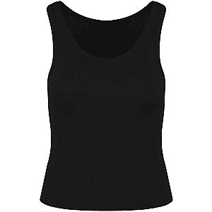Native Spirit Ladies Ribbed Tank Top - Black