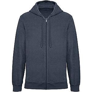 Native Spirit Terry Towel Full Zip Hooded Sweatshirt - Navy