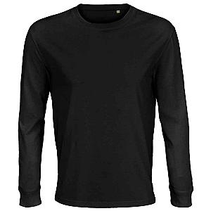 SOL'S Unisex Pioneer Long Sleeve T-Shirt - Deep Black