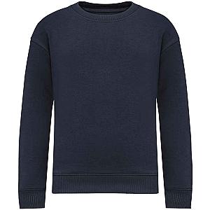 Native Spirit Kids Oversized Round Neck Sweatshirt - Navy