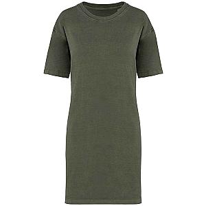 Native Spirit Ladies T-Shirt Dress - Washed Organic Khaki