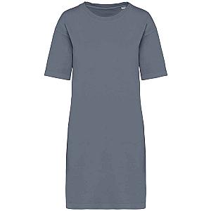 Native Spirit Ladies T-Shirt Dress - Washed Mineral Grey