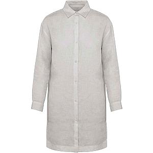 Native Spirit Ladies Linen Dress Shirt - White