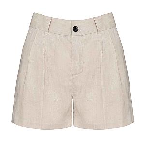 Native Spirit Ladies Linen Bermuda Shorts - Linen Sand