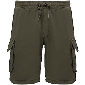Native Spirit French Terry Washed Effect Cargo Shorts - Washed Organic Khaki