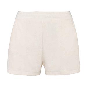 Native Spirit Ladies Terry Towel Shorts - Ivory