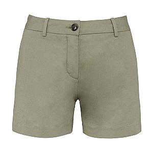 Native Spirit Ladies Chino Shorts - Almond Green