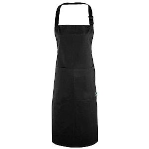 Premier Fairtrade Organic Cotton Bib Apron - Black