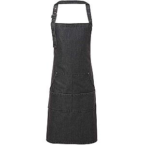 Premier Denim Bib Apron - Black Denim