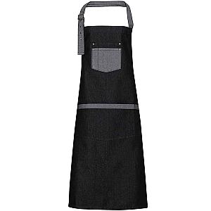 Premier Domain Bib Apron - Black Denim