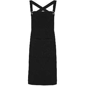 Premier Cross Back Barista Bib Apron - Black
