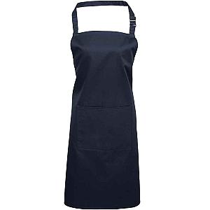 Premier 'Colours' Bib Apron with Pocket - Navy