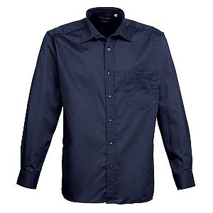 Premier Long Sleeve Poplin Shirt - Navy