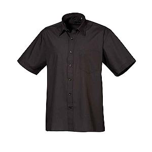 Premier Short Sleeve Poplin Shirt - Black