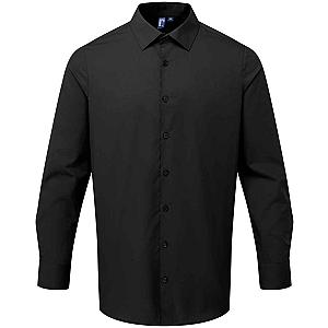Premier Recyclight® Long Sleeve Poplin Shirt - Black