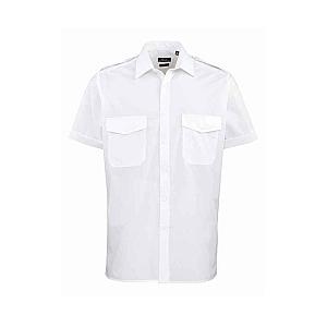 Premier Short Sleeve Pilot Shirt - White