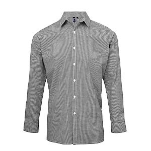 Premier Gingham Long Sleeve Shirt - Black/White