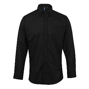 Premier Signature Long Sleeve Oxford Shirt - Black