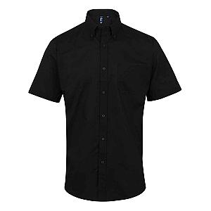 Premier Signature Short Sleeve Oxford Shirt - Black