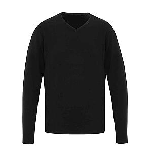 Premier Essential Acrylic V Neck Sweater - Black