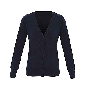 Premier Ladies Essential Acrylic V Neck Cardigan - Navy