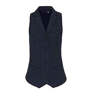 Premier Ladies Herringbone Waistcoat - Navy