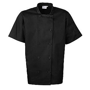 Premier Short Sleeve Chef's Jacket - Black