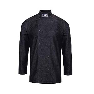 Premier Denim Chef's Jacket - Black Denim