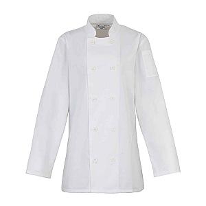 Premier Ladies Long Sleeve Chef's Jacket - White