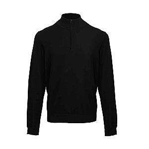 Premier Zip Neck Sweater - Black