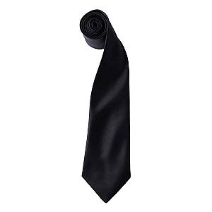 Premier 'Colours' Satin Tie - Black