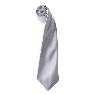 Premier 'Colours' Satin Tie - Silver