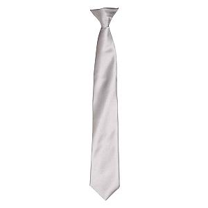 Premier 'Colours' Satin Clip Tie - Silver