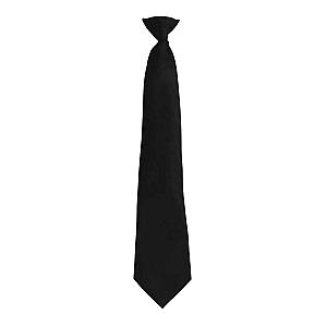 Premier 'Colours' Fashion Clip Tie - Black