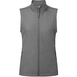 Premier Ladies Windchecker® Recycled Printable Soft Shell Gilet - Dark Grey