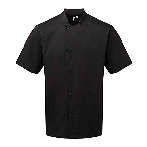 Premier Essential Short Sleeve Chef's Jacket - Black