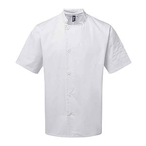 Premier Essential Short Sleeve Chef's Jacket - White