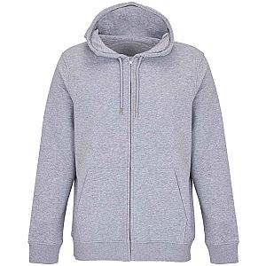 SOL'S Unisex Calipso Eco-Friendly Full Zip Hoodie - Grey Marl