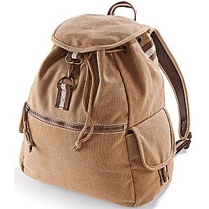 Quadra Vintage Canvas Backpack - Sahara