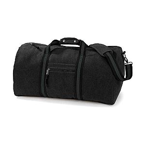 Quadra Vintage Canvas Holdall - Vintage Black