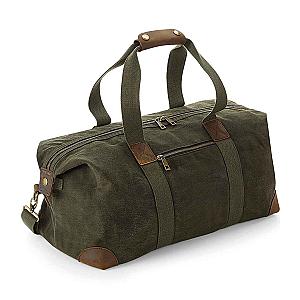 Quadra Heritage Waxed Canvas Holdall - Olive Green