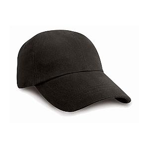Result Low Profile Heavy Brushed Cotton Cap - Black
