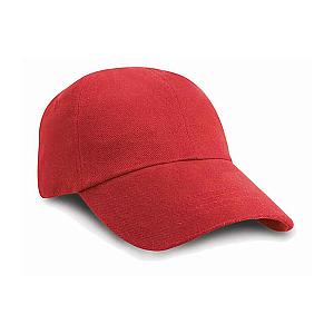 Result Low Profile Heavy Brushed Cotton Cap - Red