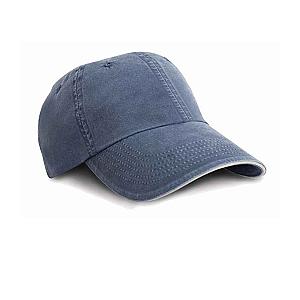 Result Washed Fine Line Cotton Cap - Navy