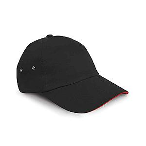 Result Plush Cotton 5 Panel Cap - Black