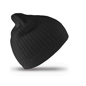 Result Cotton Knitted Beanie - Black
